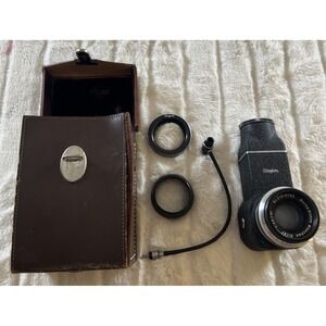 Kilfitt Kilarscope W/ Leica M39 90mm 3.5 Kilar C Lens Accessories Leather Case